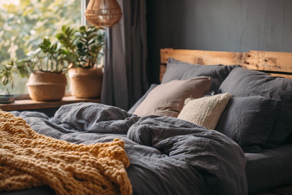 Cozy bedroom setup showing restorative sleep as a way to boost immune system naturally.