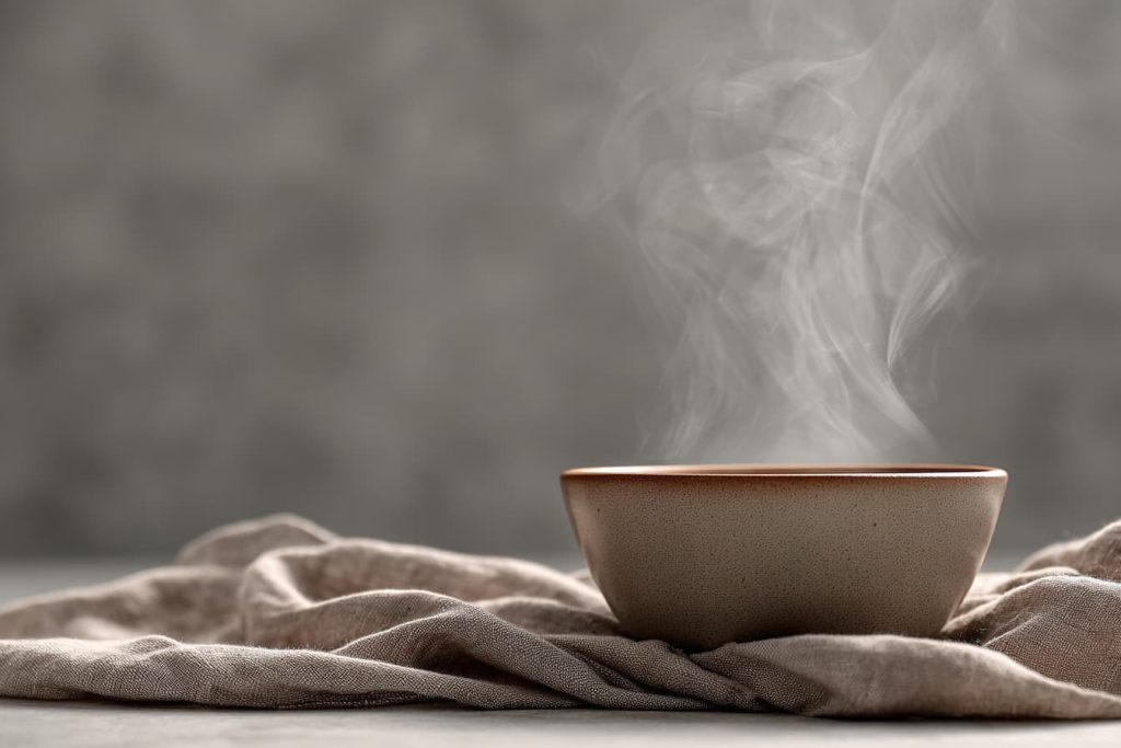 Steam inhalation for natural sinus congestion relief