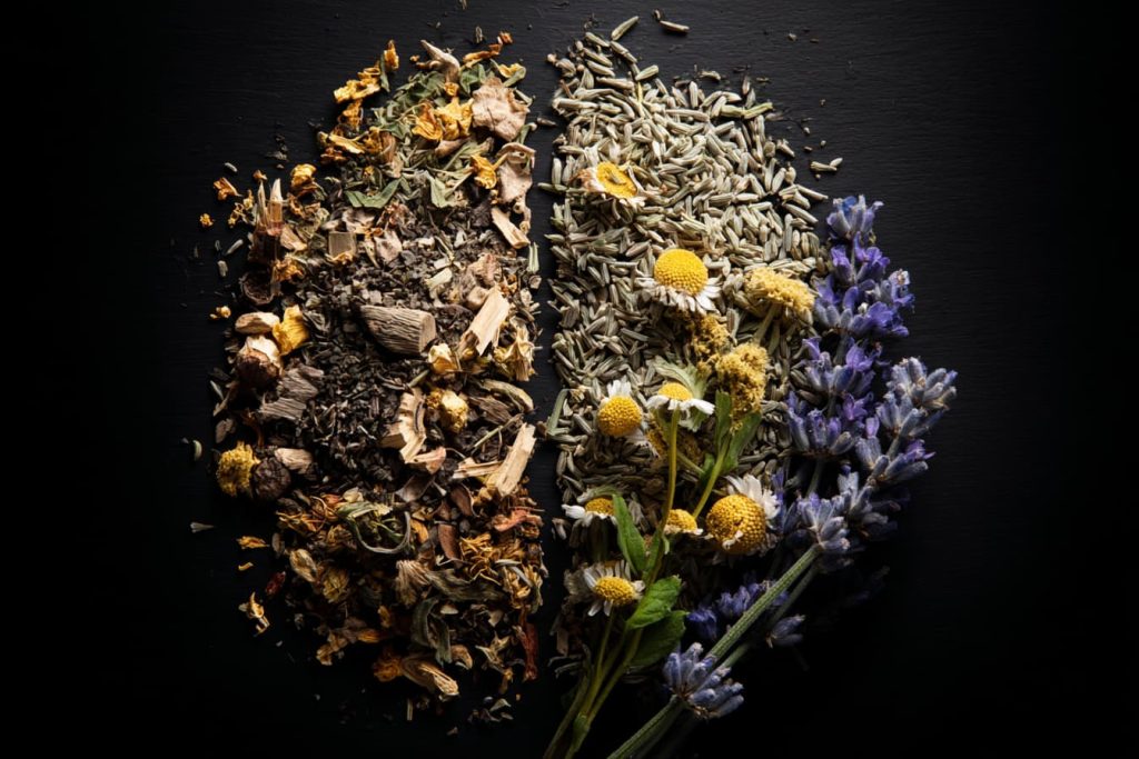 adaptogenic and nervine herbs used in natural remedies for stress relief