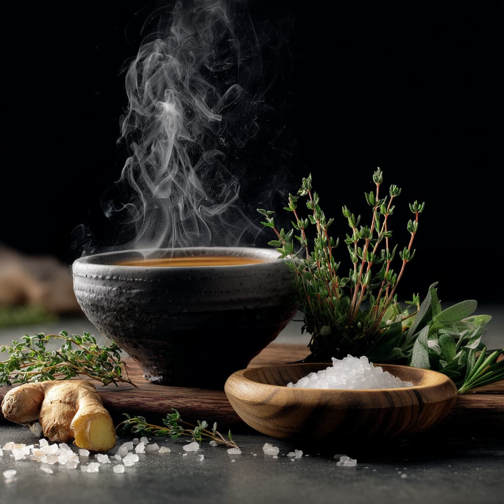 Natural sinus relief remedies with steam inhalation and herbal support