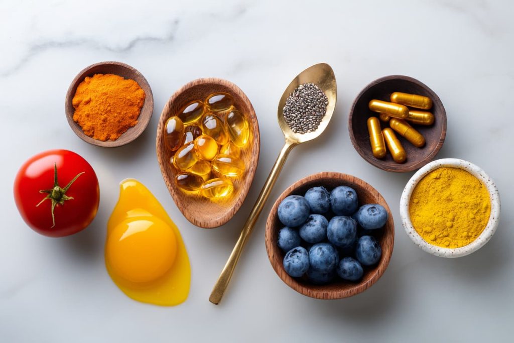 natural herbs and nutrient rich foods used to support eye comfort and dry eyes naturally